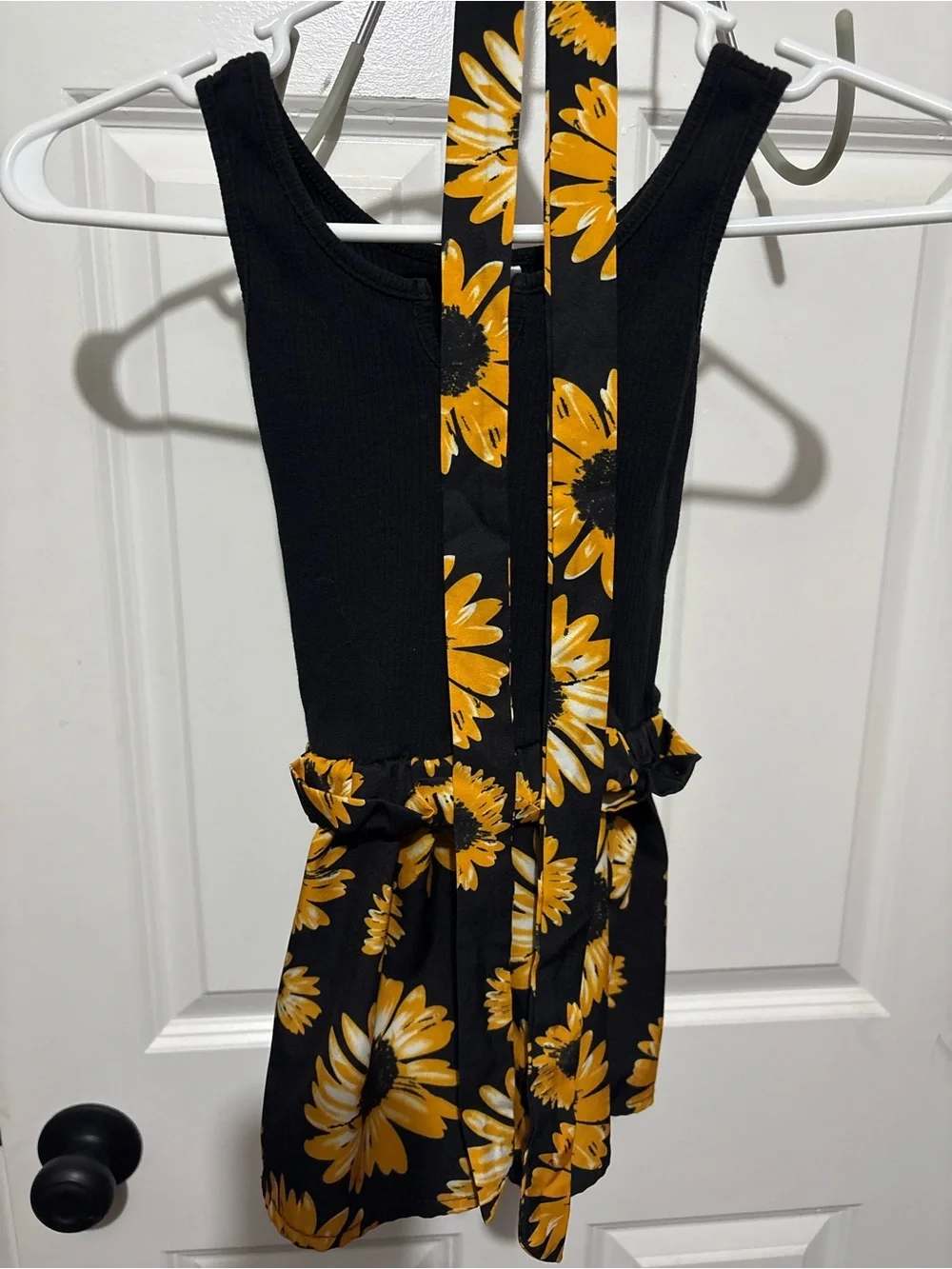 Abshoo Kids Sunflower Backpack and Matching Top - Black & Yellow